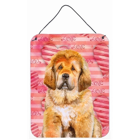Carolines Treasures Tibetan Mastiff Love Wall or Door Hanging Prints BB9808DS1216